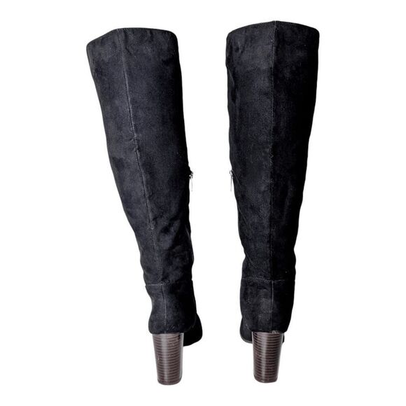 SAM EDELMAN Silas Black Suede Over The Knee Boot Size 9M - Picture 5 of 13